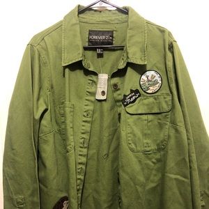 Green utility jacket